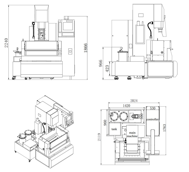Высокоточный электроэрозионный станок с ЧПУ ADI300