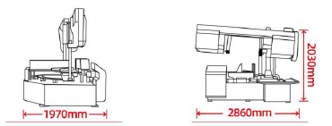 Двухколонный ленточнопильный станок GX1-45/50S с углом поворота пильного полотна 60°