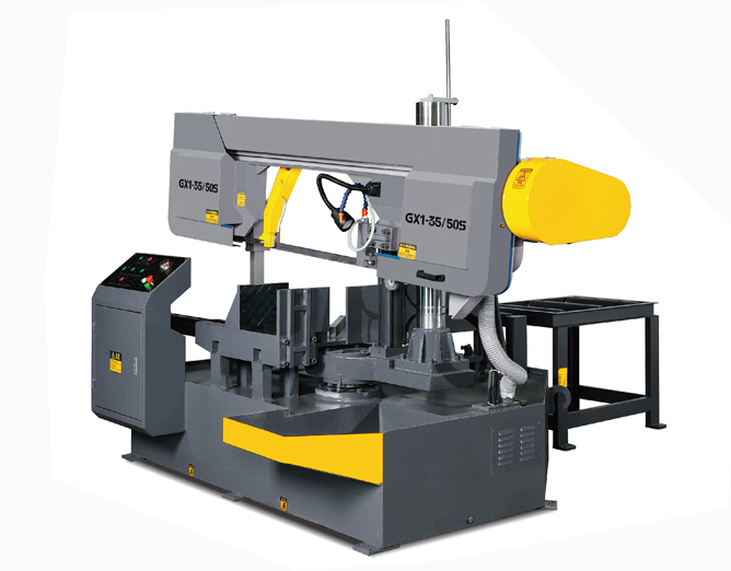 Двухколонный ленточнопильный станок GX1-35/50S с углом поворота пильного полотна 60°