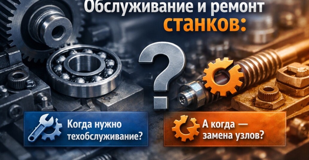 Обслуживание и ремонт станков: когда нужно техобслуживание, а когда — замена узлов