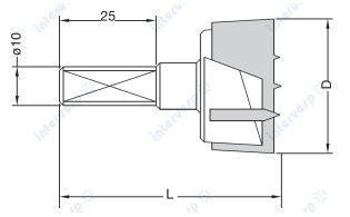 Чашечное сверло D20xL70xS10 RH(DX)