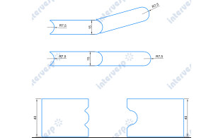 Бланкетные ножи для радиусных соединений 15 мм заготовок R7.5