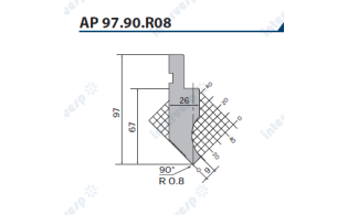 AP 97.90.R08 Пуансон 90° AMADA PROMECAM STYLE