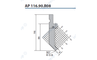 AP 116.90.R08 Пуансон 90° AMADA PROMECAM STYLE