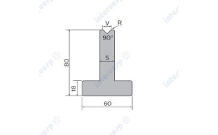 Матрица Т-образная 80мм 90°