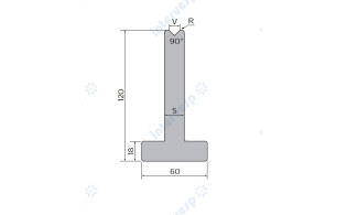 Матрица Т-образная 120мм 90°