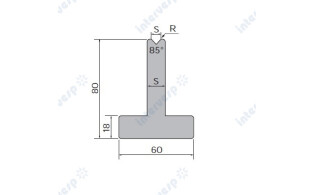 Матрица Т-образная 80мм 85°