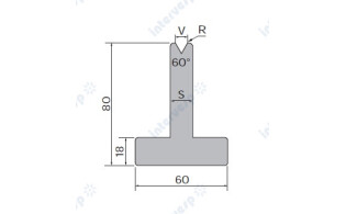 Матрица Т-образная 80мм 60°