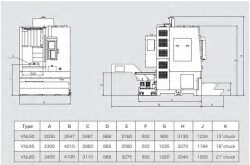 Вертикальный токарный станок с ЧПУ VNL65S