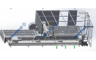 Станок лазерной резки листового металла и труб с кабинетной защитой и сменным столом IMC-4015CT