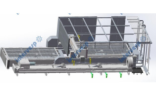 Станок лазерной резки листового металла и труб с кабинетной защитой и сменным столом IMC-4020CT