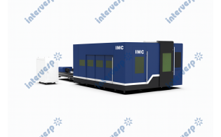 Станок лазерной резки листового металла и труб со сменным столом, кабинетной защитой зоны резки листа и труб IMC-4020CT
