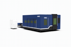 Станок лазерной резки листового металла и труб со сменным столом, кабинетной защитой зоны резки листа и труб IMC-6015CT
