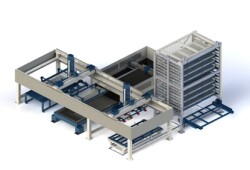 Автоматическое погрузочное и разгрузочное устройство 1500кг 3000*1500 25мм + магазин для хранения с 8 слоями ARW3015-8 (3 тонны на слой)RTF1000-3015