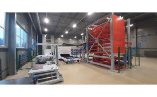 Автоматическое погрузочное и разгрузочное устройство 1500кг 3000*1500 25мм + магазин для хранения с 8 слоями ARW3015-8 (3 тонны на слой)RTF1000-3015