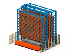 Длиннопролётный магазин для хранения листового металла,труб, прутковых материалов, двутавровых балок 2 ATW6015-8
