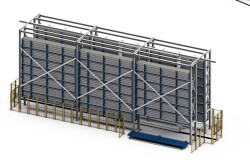 Длиннопролётный магазин для хранения листового труб, прутковых материалов, двутавровых балок AMCW