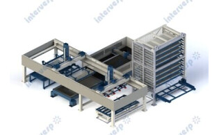 Автоматическое погрузочное и разгрузочное устройство 800кг 3000*1500 20мм + магазин для хранения с 8 слоями ARW3015-8 (3 тонны на слой)RTF800-3015