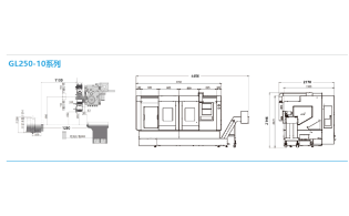Двушпиндельный токарный станок с ЧПУ GL250-10SMY
