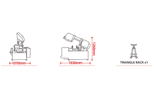 Полуавтоматический ленточнопильный станок PX-26/43S