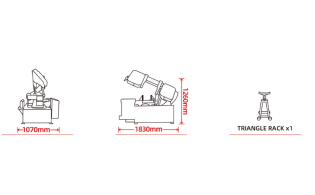 Полуавтоматический ленточнопильный станок PX-28/34S