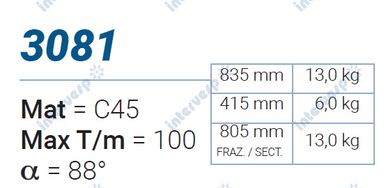 3081 Матрица 88° AMADA PROMECAM STYLE