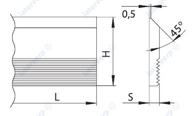 HGL40408 Бланкета HSS 40x40x8