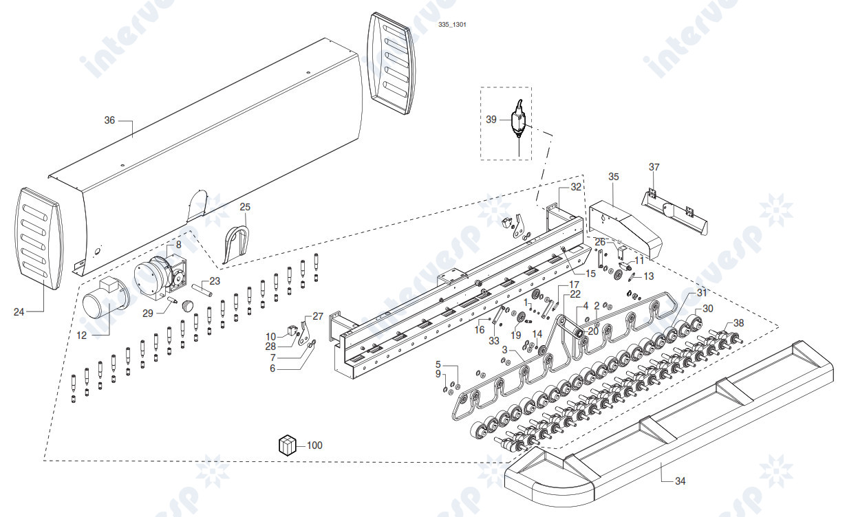 2933551030C Поперечина для оконного центра SCM WINDOR 20L