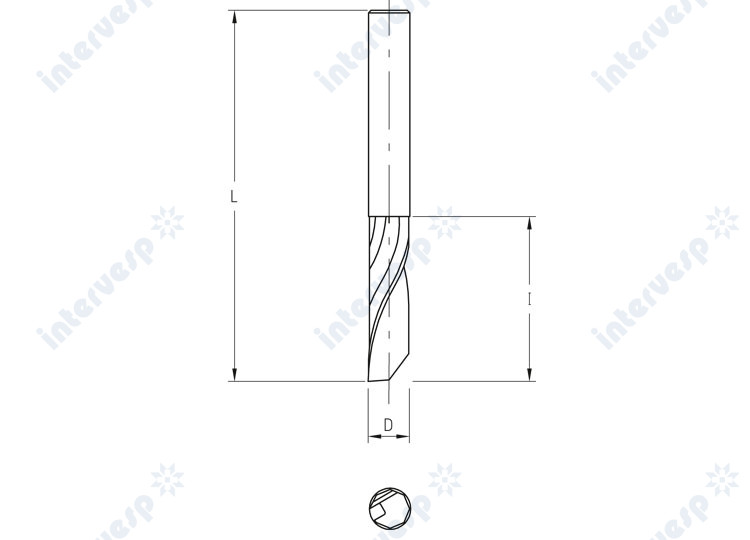 Твердосплавные спиральные фрезы Z=1 (finish cut)