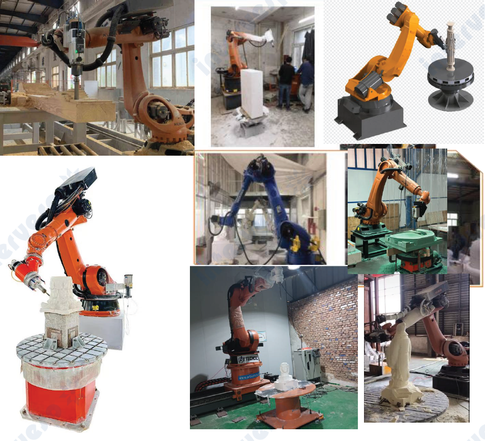 Kuka Robot KR210 с фрезерным шпинделем для обработки 3D моделей