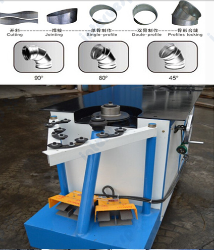 Станок для производства коленчатых круглых воздуховодов