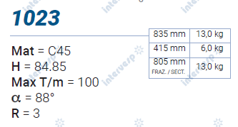 1023 Пуансон 88° AMADA PROMECAM STYLE