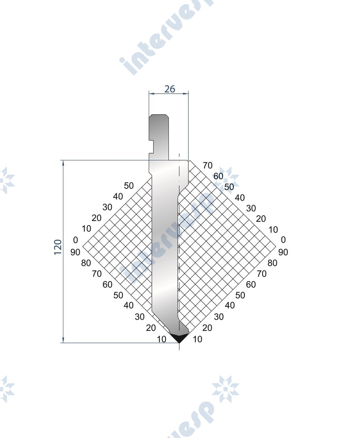 1309 Пуансон 85° AMADA PROMECAM STYLY