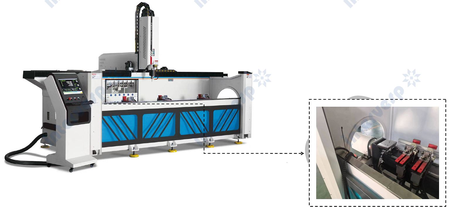 Обрабатывающий центр с ЧПУ для алюминиевого профиля LZX-CNC-3000