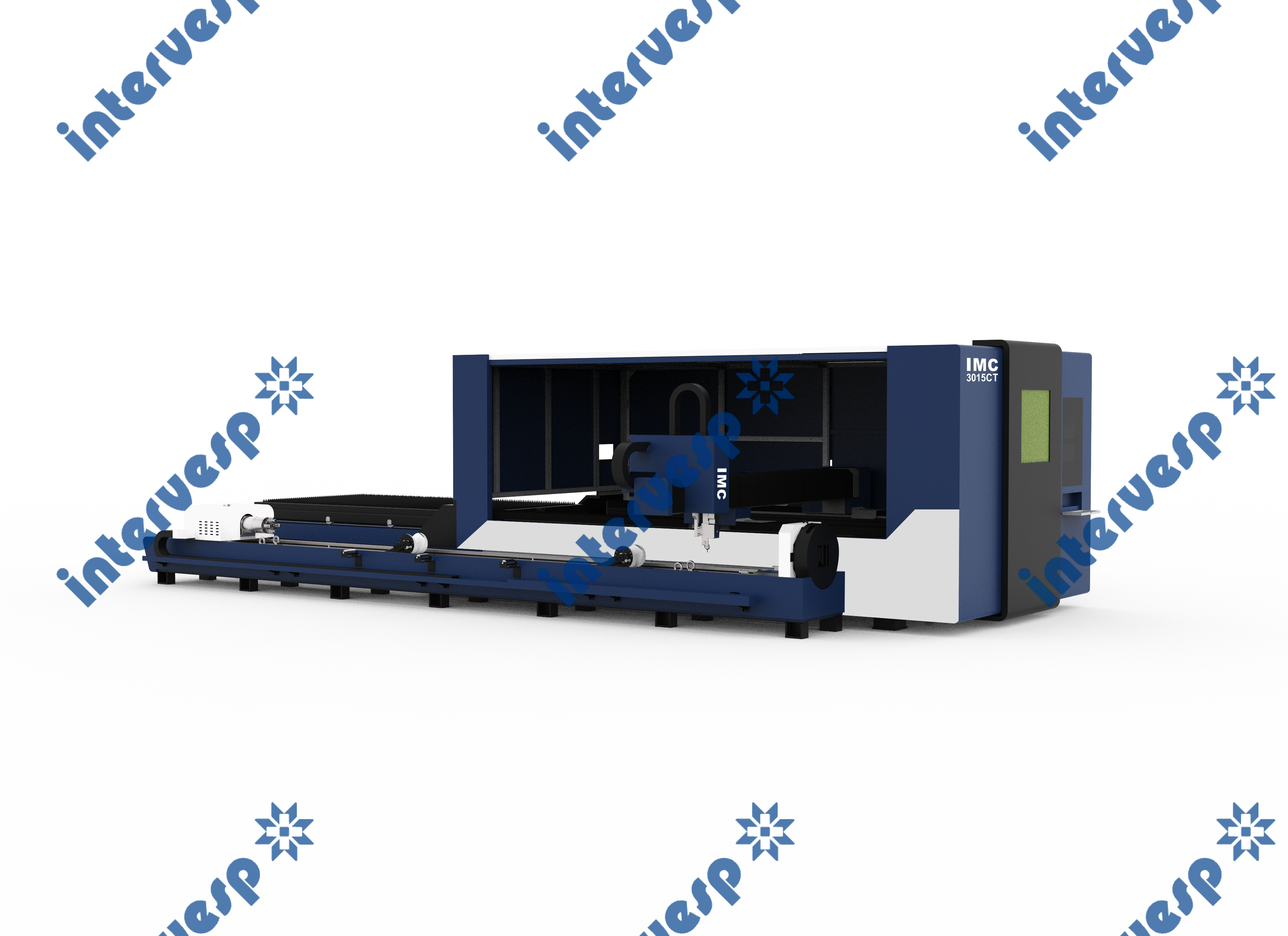 Станок лазерной резки листового металла и труб с кабинетной защитой и сменным столом IMC-3015CT