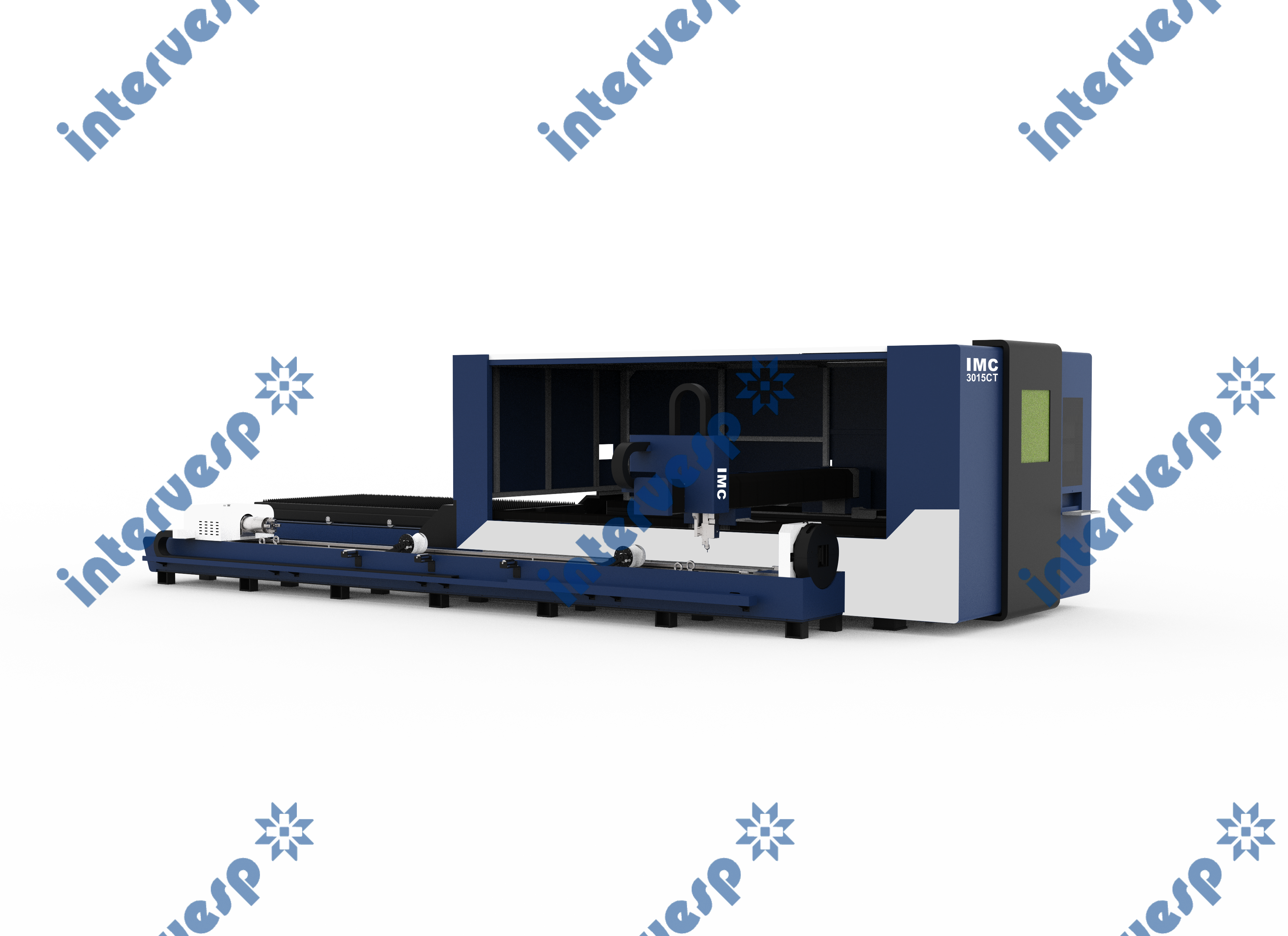 Станок лазерной резки листового металла и труб с кабинетной защитой и сменным столом IMC-4015CT