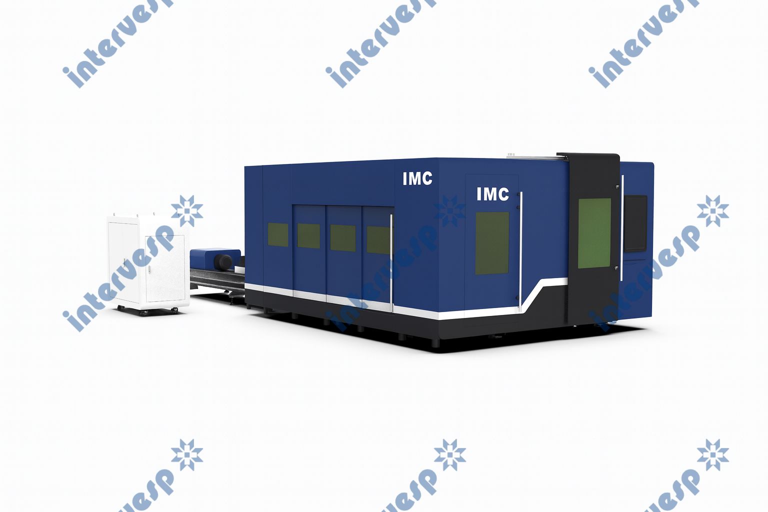 Станок лазерной резки листового металла и труб со сменным столом, кабинетной защитой зоны резки листа и труб IMC-3015CT