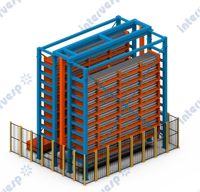 Длиннопролётный магазин для хранения листового металла,труб, прутковых материалов, двутавровых балок 2 ATW6015-8