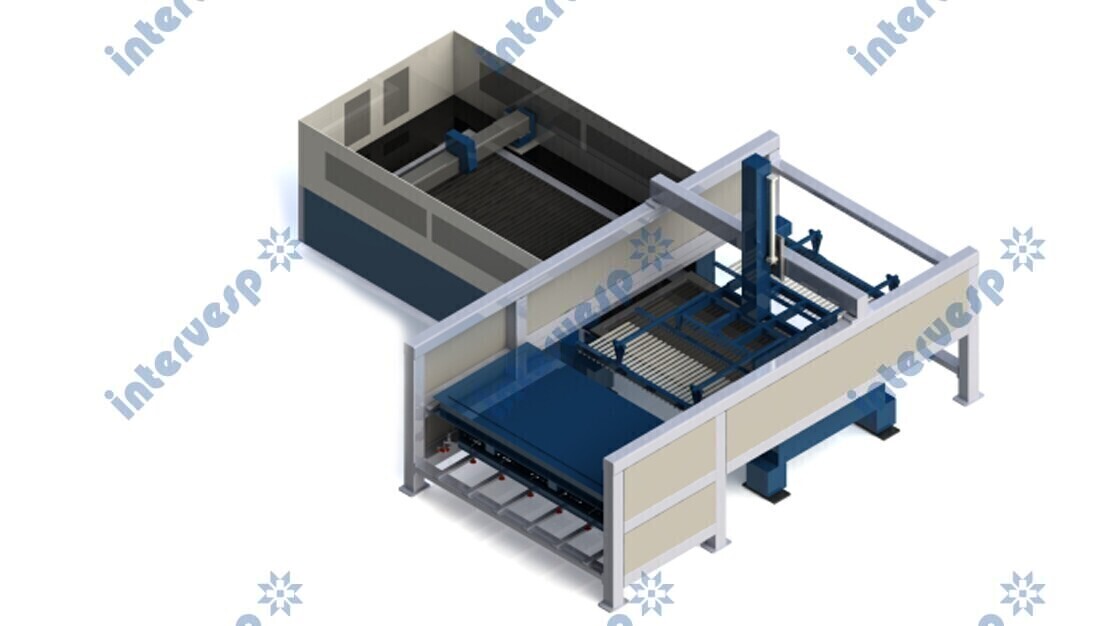 Загрузка и выгрузка листа 3000*1500 в пределах 10 мм с грузоподъемностью до 400 кг RTH400-3015