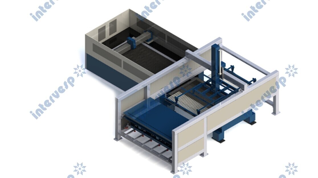 Загрузка и выгрузка листа 3000*1500 в пределах 20 мм с грузоподъемностью до 800 кг RTH800-3015