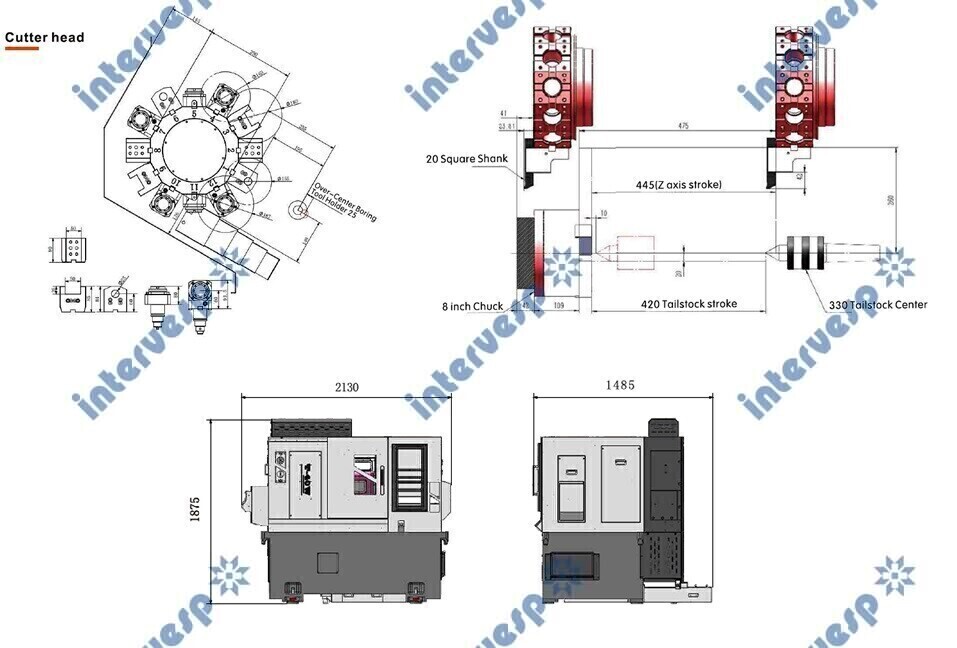 Токарный станок с ЧПУ модели TD-30W TD-40W