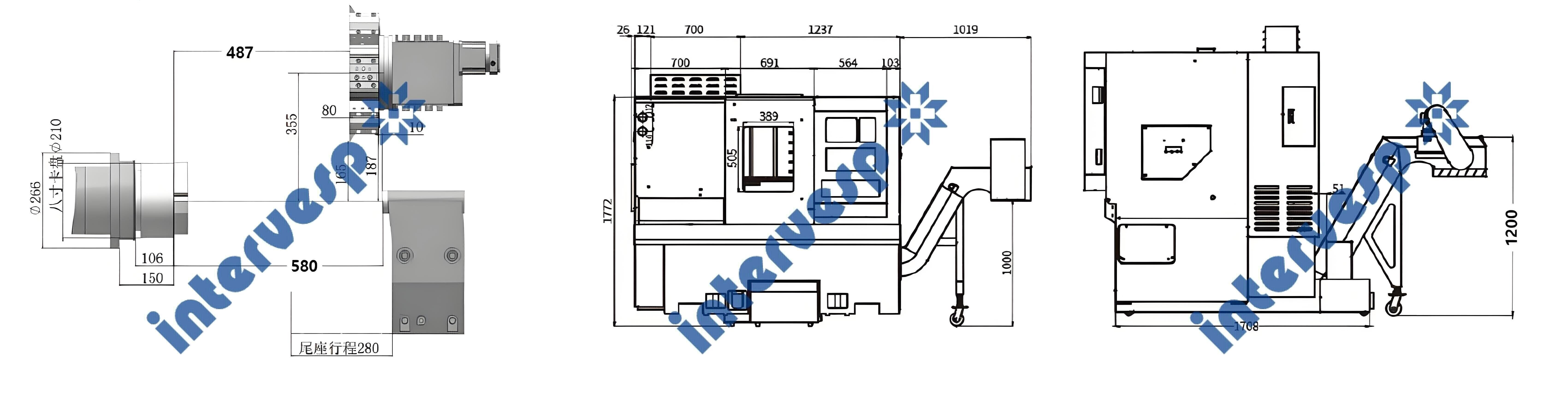 Токарный станок с ЧПУ GL200M, GL200MY