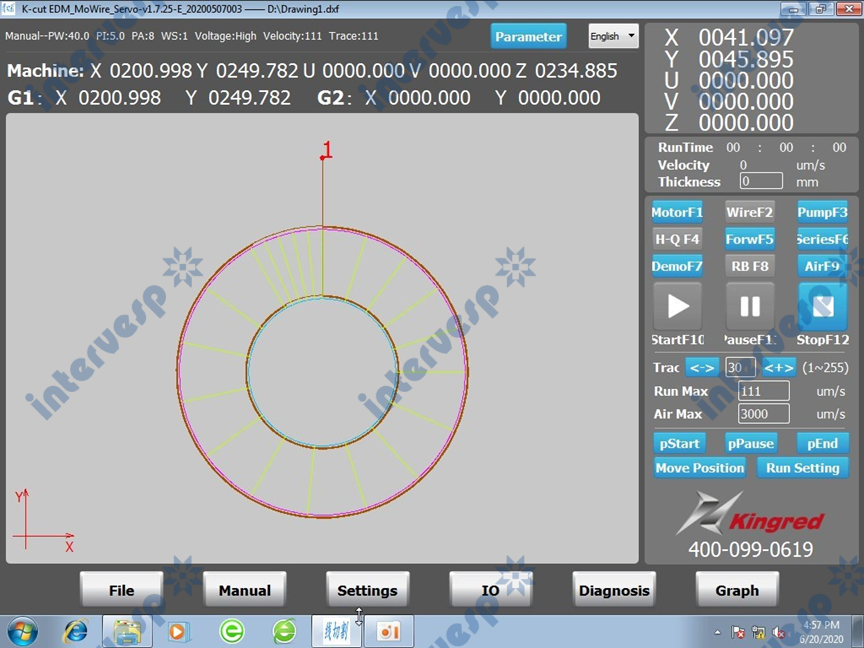 Электроэрозионный проволочно-вырезной станок с ЧПУ KD600LY