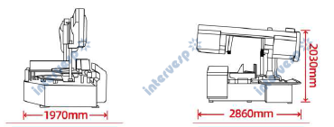 Двухколонный ленточнопильный станок GX1-45/50S с углом поворота пильного полотна 60°