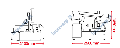 Двухколонный ленточнопильный станок GX1-45/50S с углом поворота пильного полотна 60°