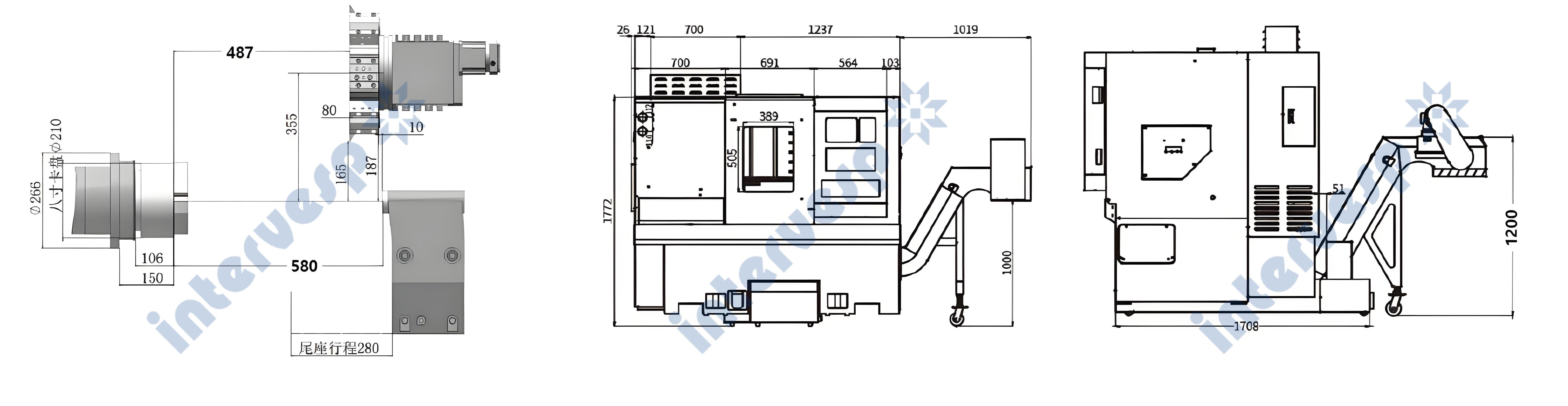 Токарный станок с ЧПУ GL200M, GL200MY (Y)