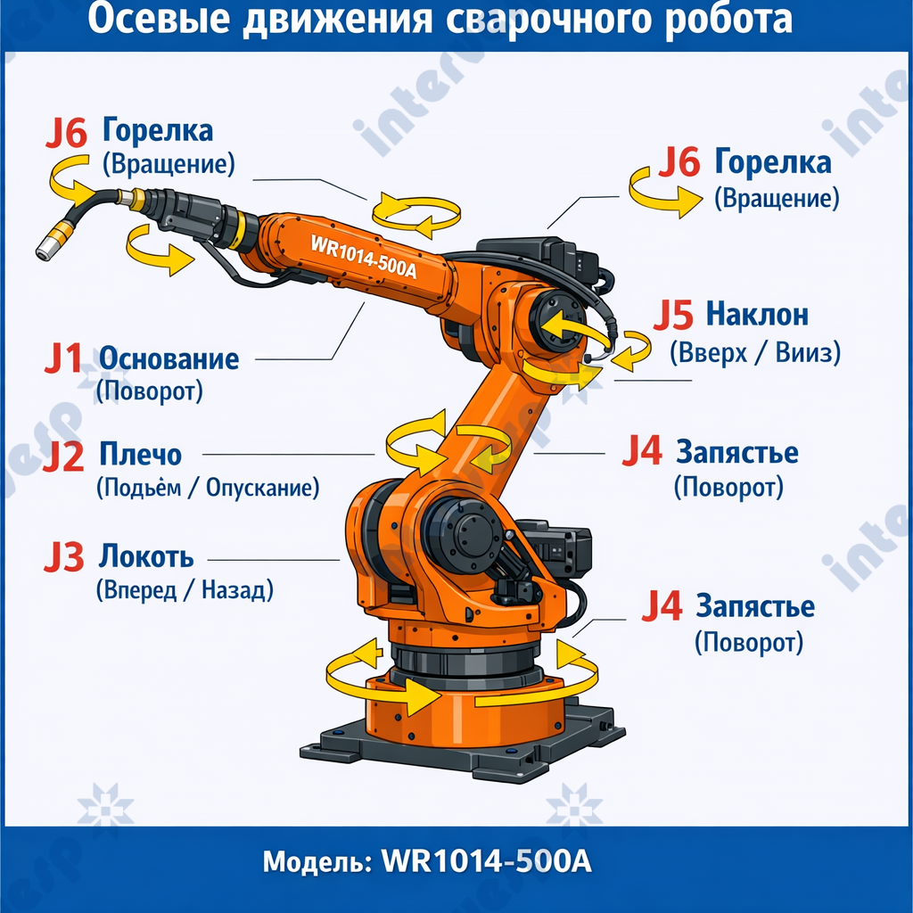Сварочный робот IMC-WR1014 6+1 осей MIG/MAG
